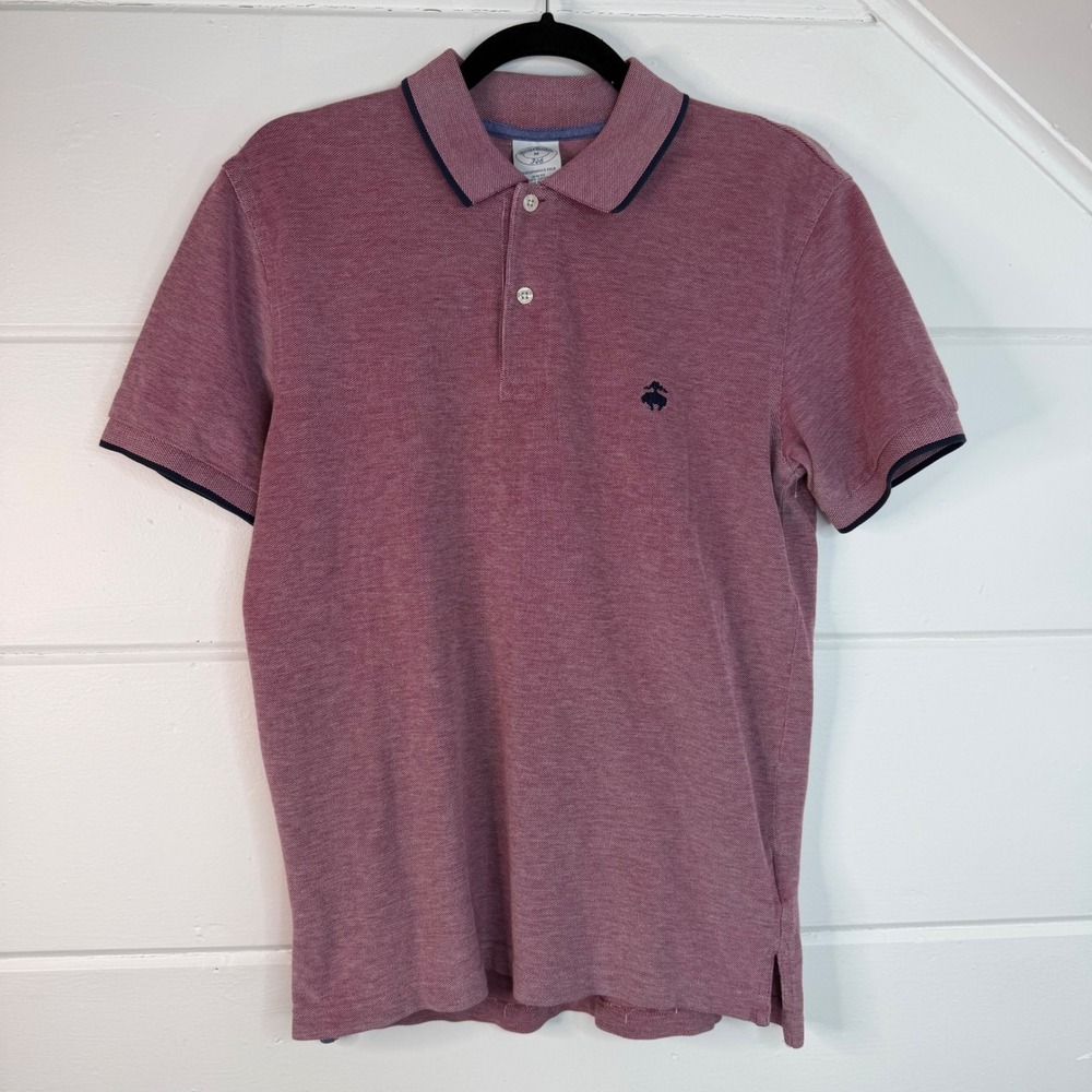 Brooks Brothers 346 Performance Polo Slim Fit Medium Red Short‎ Sleeve Shirt